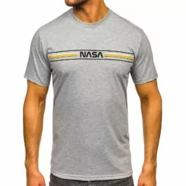 Grå kortärmad herrtröja - Nasa t-shirt
