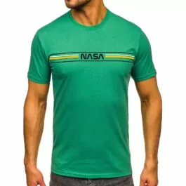 Grön kortärmad herrtröja - Nasa t-shirt