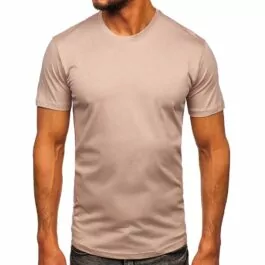 Basic t-shirt ljusbrun - Herr O-ringad