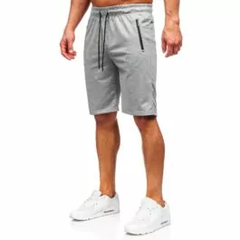 Sportiga ljusgråa shorts - Herrshorts
