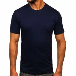 Basic t-shirt mörkblå - Herr O-ringad