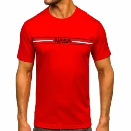 Röd kortärmad herrtröja - Nasa t-shirt