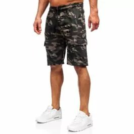 Mörkgröna kamouflage shorts - Herrshorts
