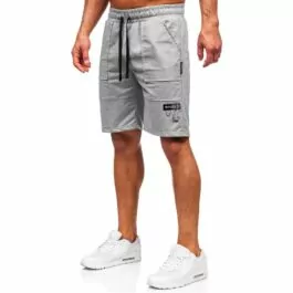 Shorts i stilren design - Ljusgrå herr