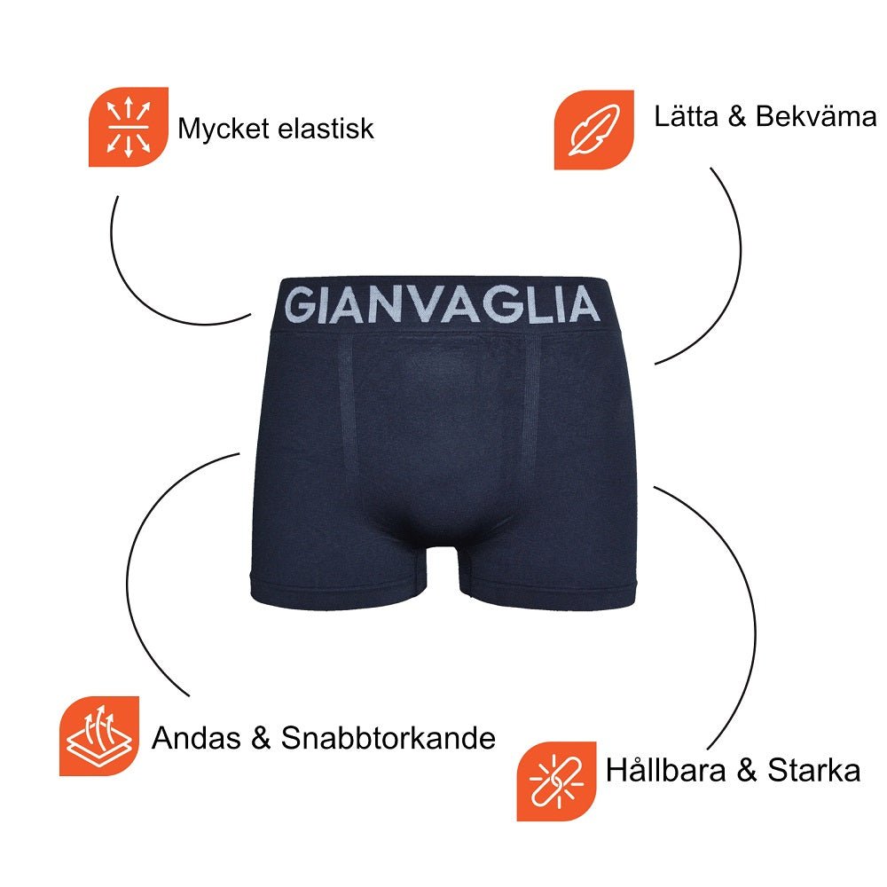 Billiga kalsonger i storpack - Svarta Herrkalsonger - Supersköna boxer