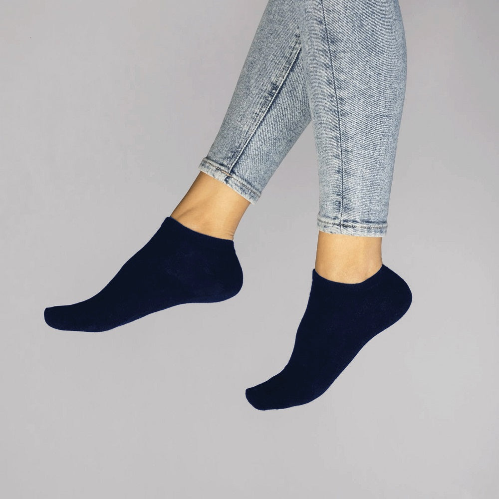 10 par mörkblåa Ankelstrumpor