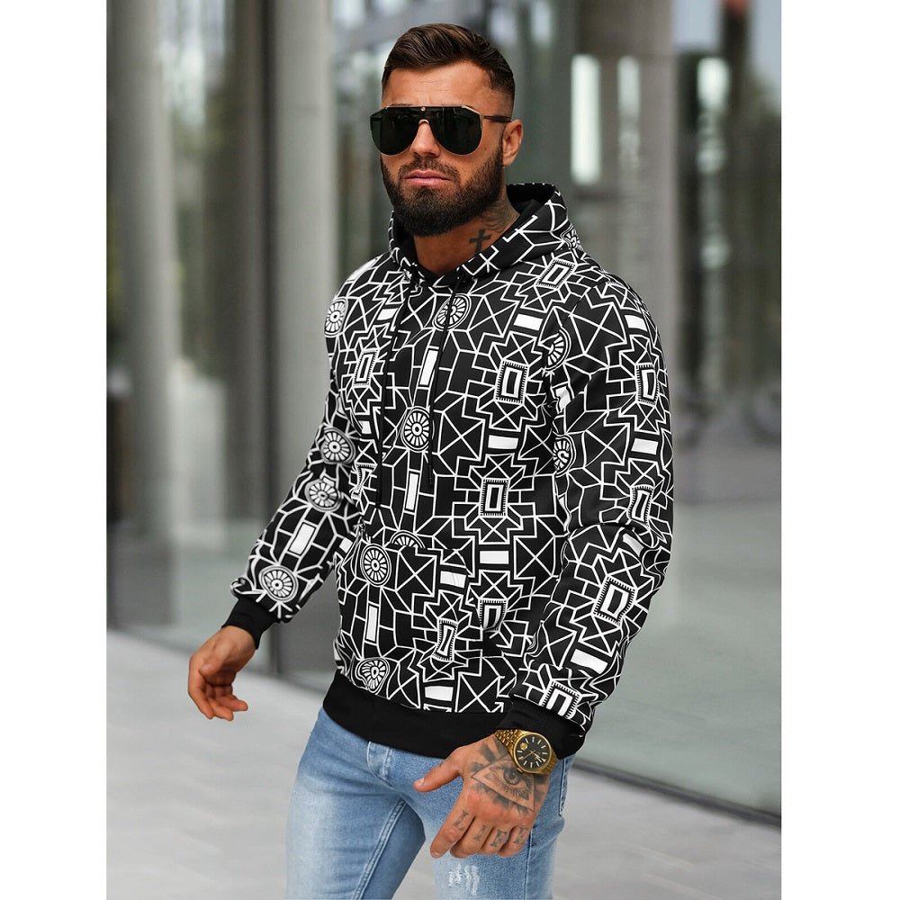 Polyester Hoodie - Svart Luvtröja sidan