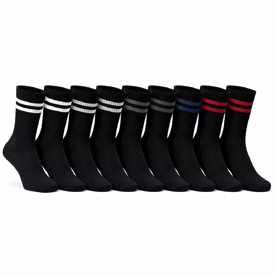10-pack svarta sportstrumpor