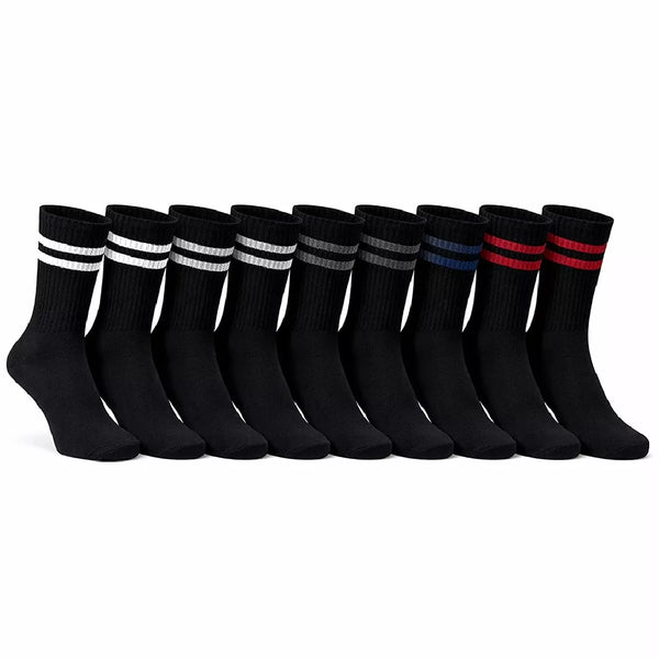 10-pack svarta sportstrumpor