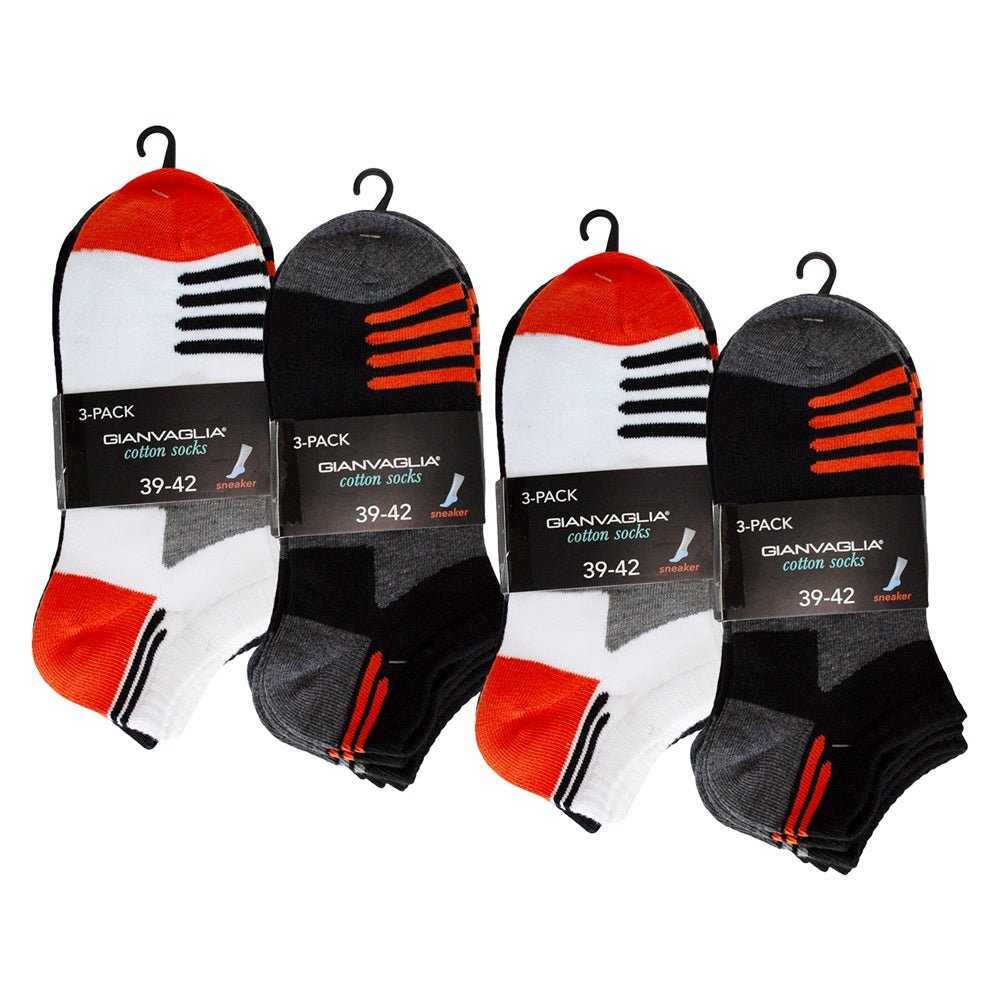 12 par billiga sportiga ankelstrumpor - Flerpack