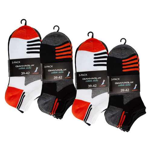 12 par billiga sportiga ankelstrumpor - Flerpack