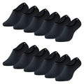 12-pack svarta bambustrumpor Footies BENYSØN® sömlösa invisible socks med silikongrepp