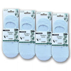 Förpackning med BENYSØN® vita bambustrumpor Footies 12-pack för herr och dam