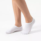 Vita bambustrumpor Footies BENYSØN® 12-pack i storpack med osynlig passform