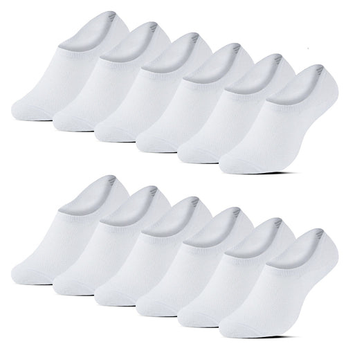 12-pack vita osynliga strumpor