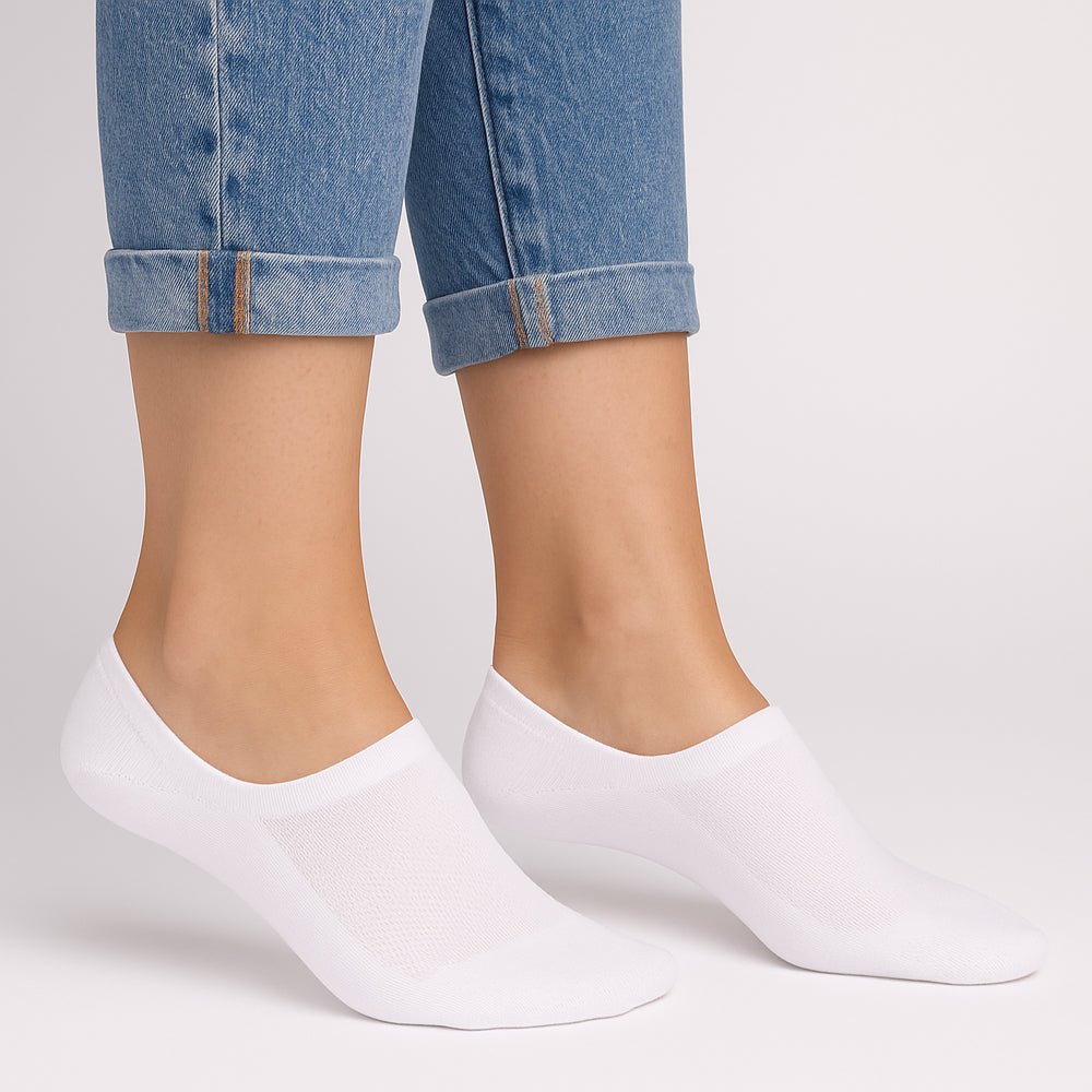 12-pack vita osynliga strumpor - unisex