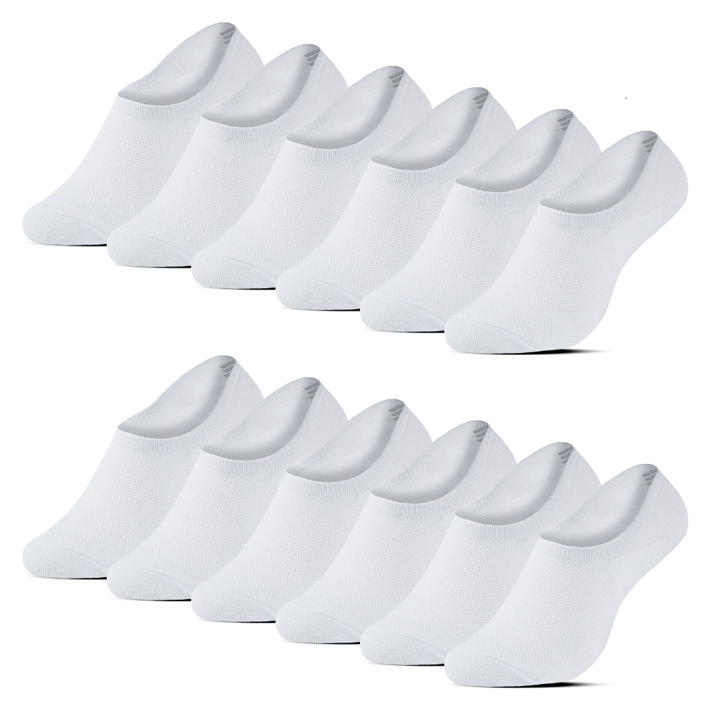 12-pack vita osynliga strumpor