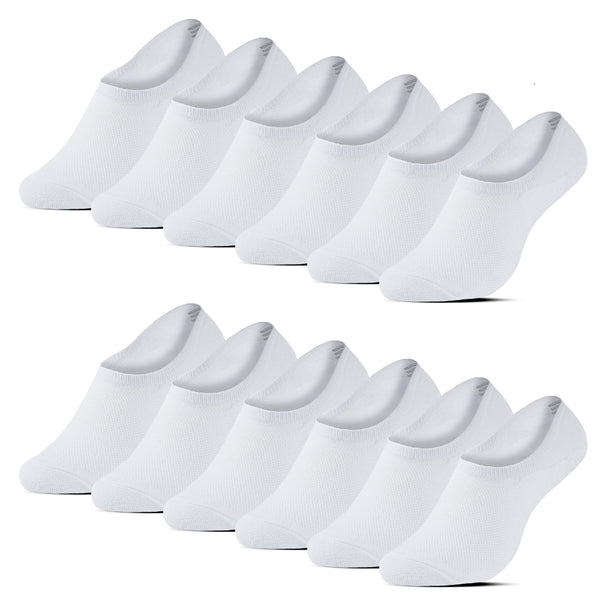 12-pack vita osynliga strumpor