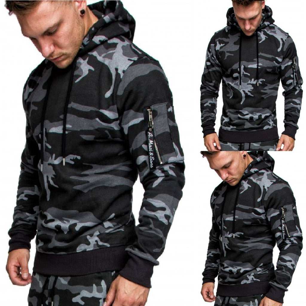 Svart camouflage hoodie 299 kr Herrtröja