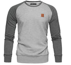 Sweatshirt Herr - Ljusgrå herrtröja med mörkgråa ärmar