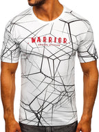 T-shirt printed Warrior - Vit