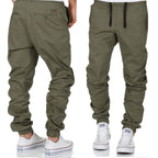 Gröna Herr chinos med stretch
