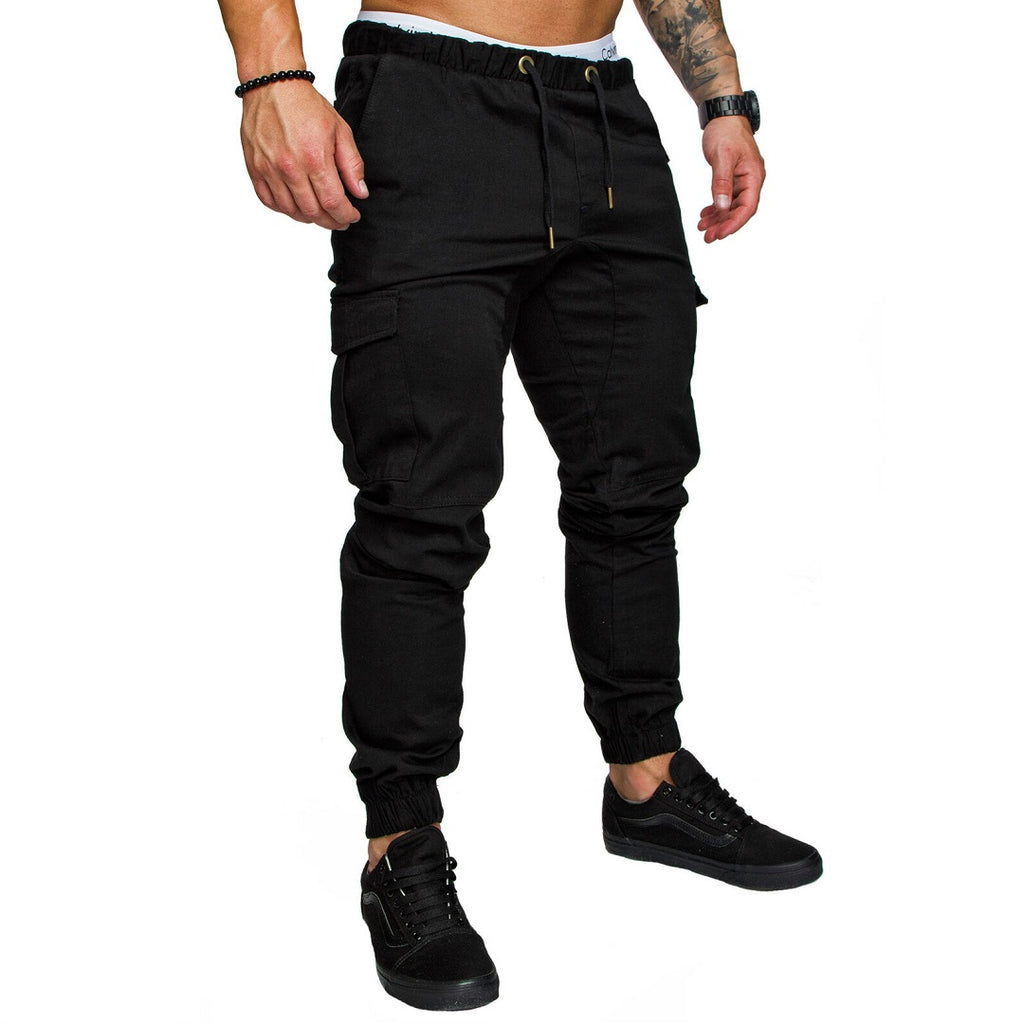 Chinos Herr - Härliga svarta chino joggers med cargofickor på bägge benen