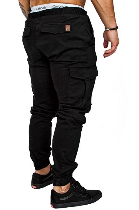 Chino joggers - chinos svarta Cargobyxor