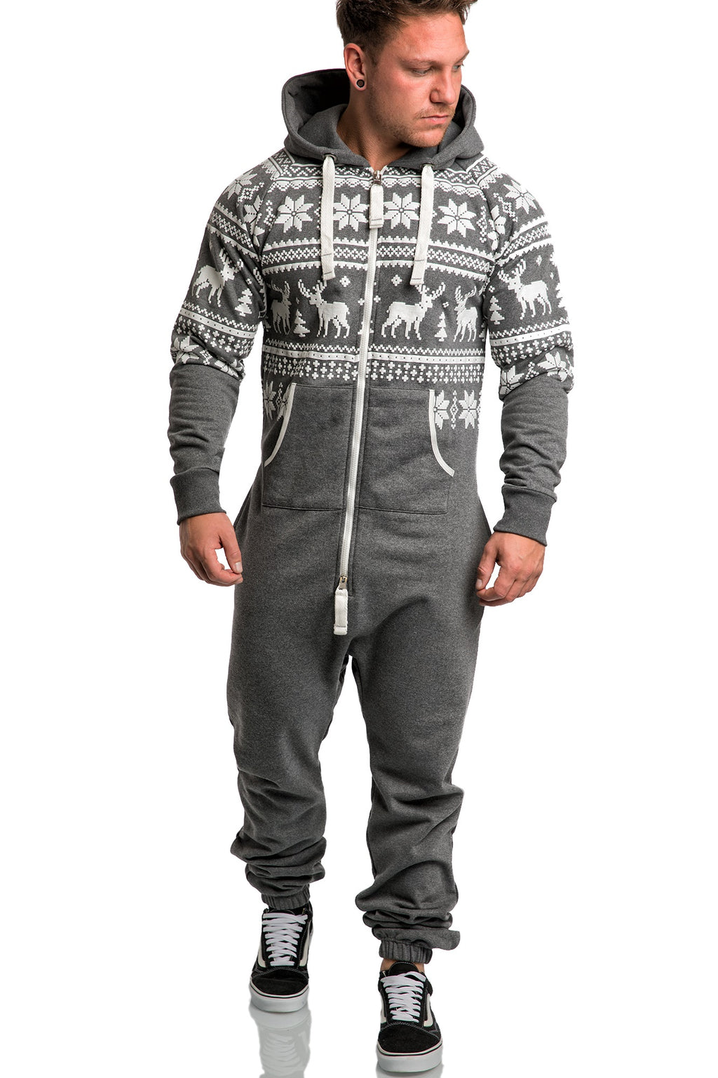 Onesie Unisex Mörkgrå jumpsuit