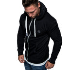 Zip hoodie herr - svarta hoodies