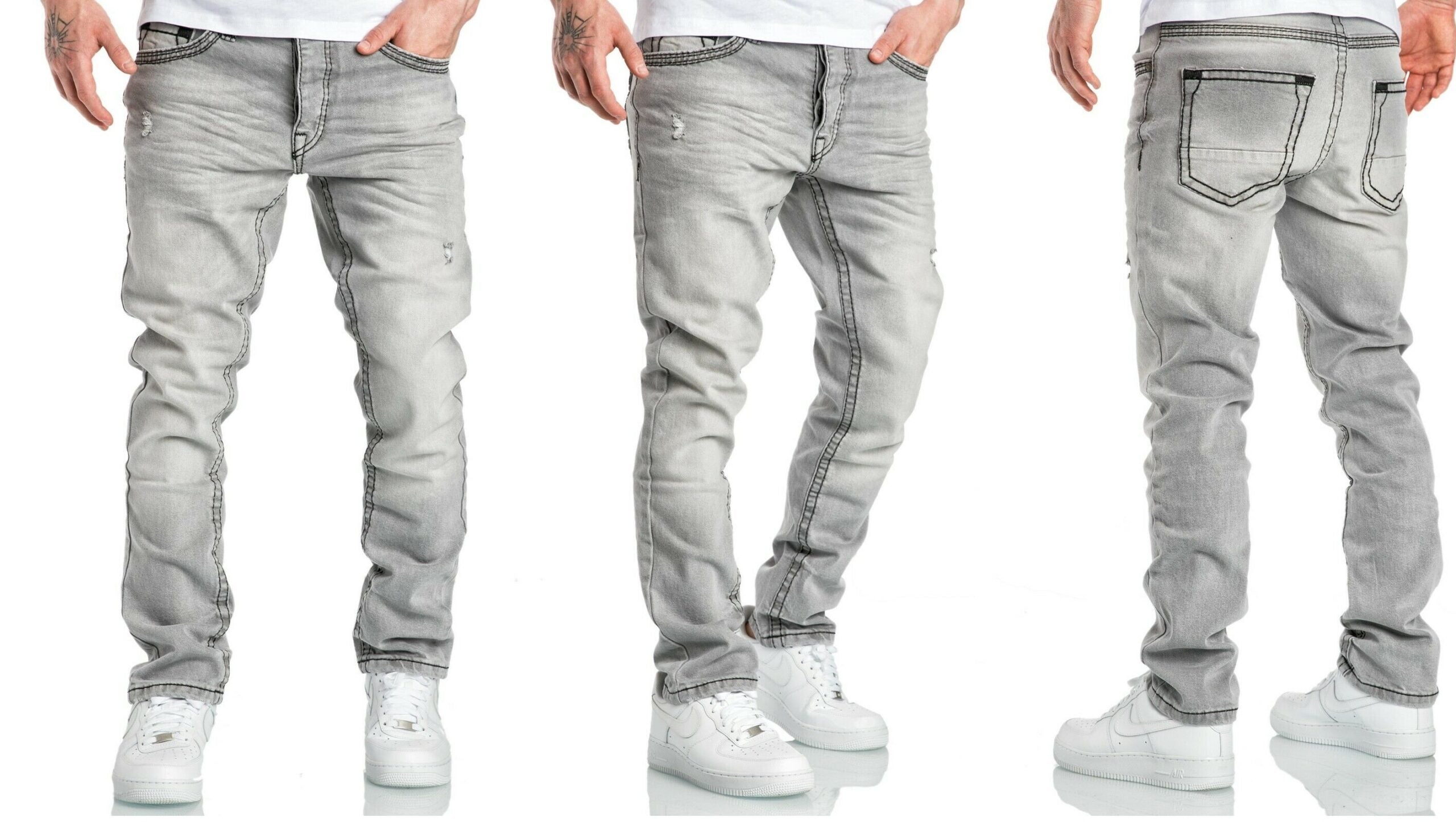 Jeans Herr - Herrjeans billiga och sköna med attityd ljusgråa