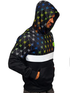 Svart printed Herr hoodie