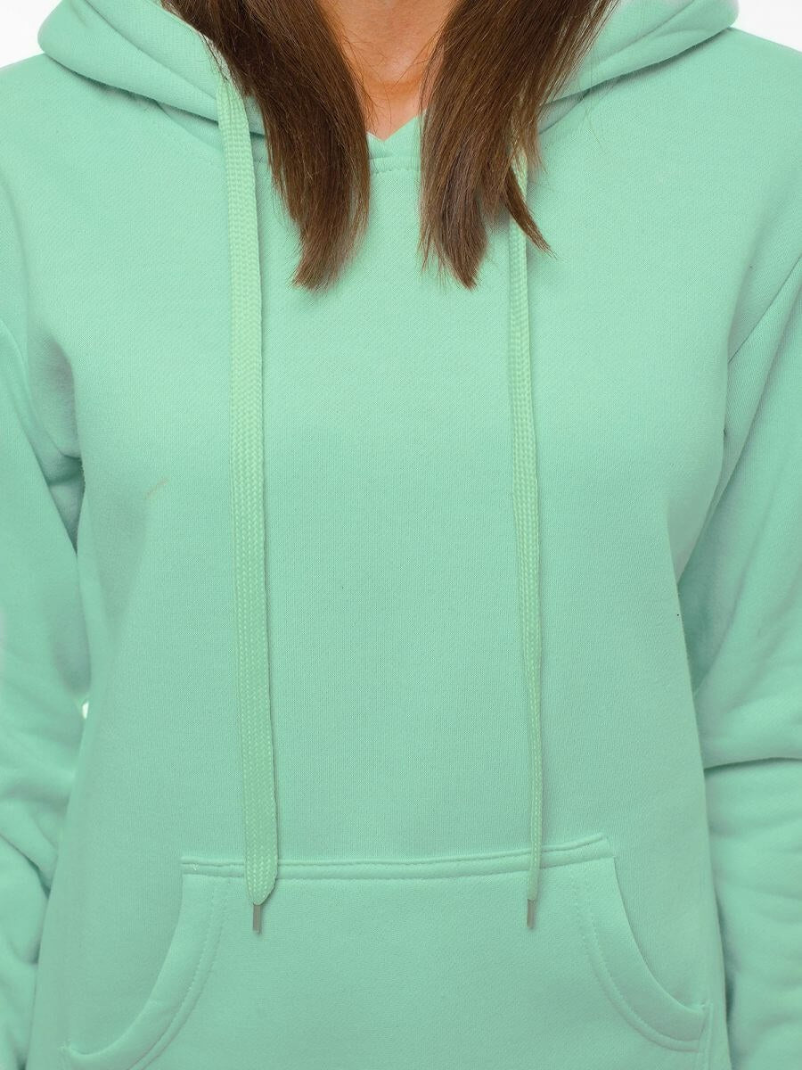 Mintfärgad Dam Hoodie - Damtröja med luva