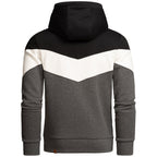 Flerfärgad hoodie svart/vit/mörkgrå