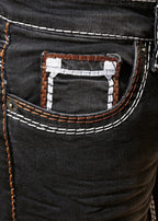 Svarta Jeans med lättare slitningar