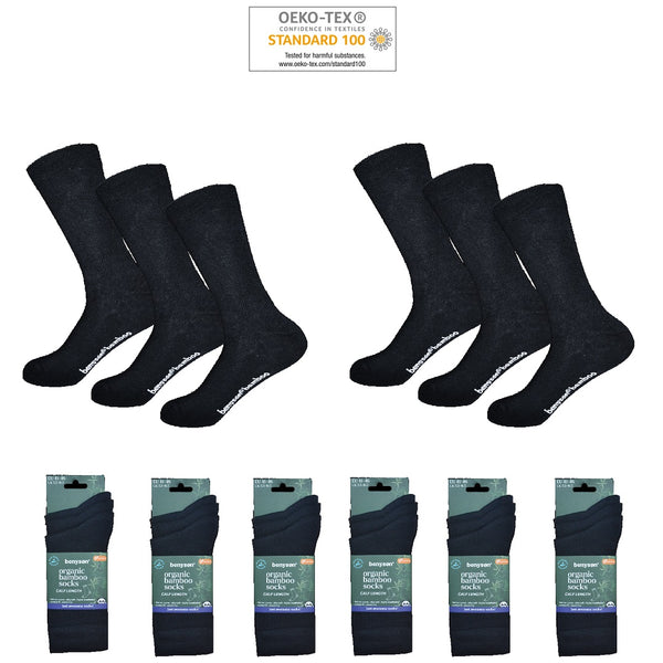 6 par svarta Bambustrumpor BENYSØN®