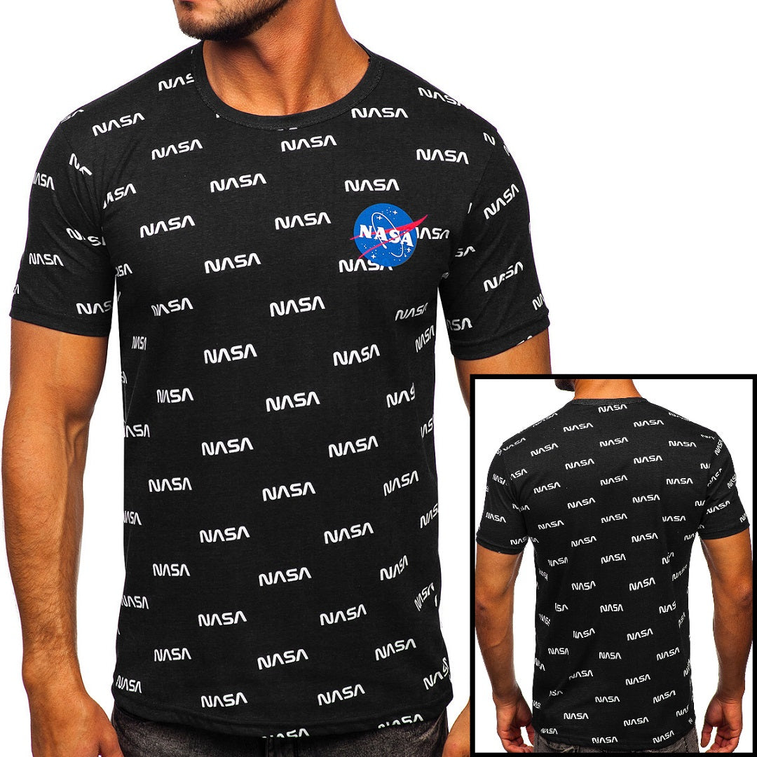 Svart NASA T-shirt - Herrtröja med tryck