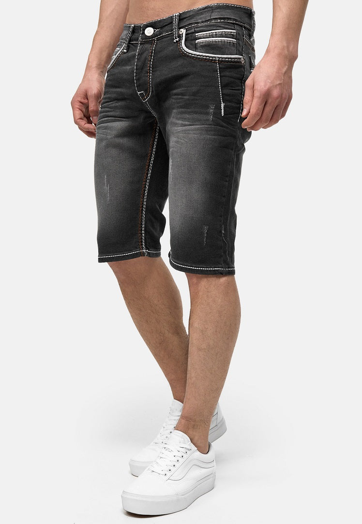 Svarta Jeansshorts med stretch