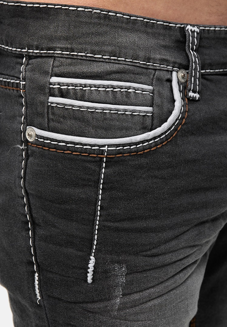 Svarta Jeansshorts med stretch
