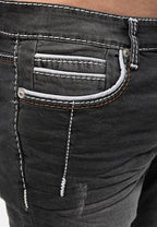 Svarta Jeansshorts med stretch