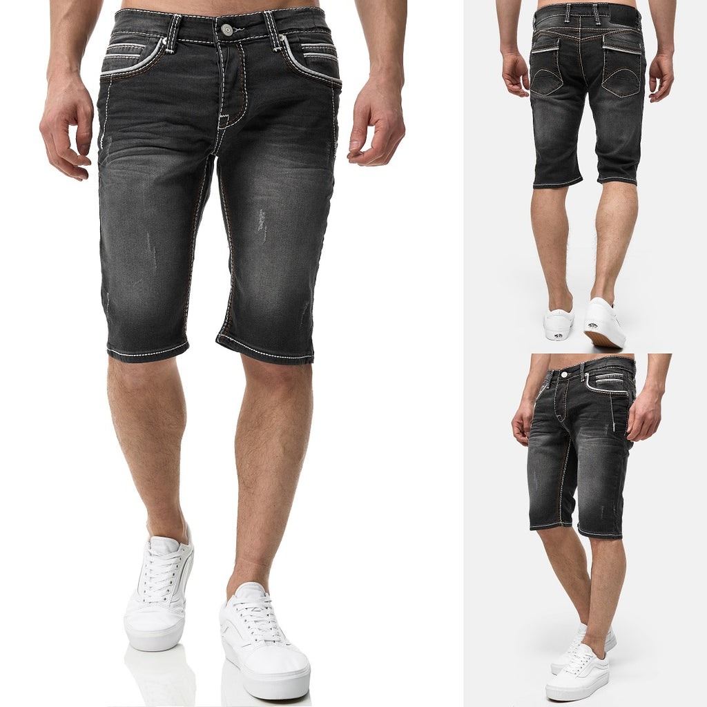 Svarta Jeansshorts med stretch