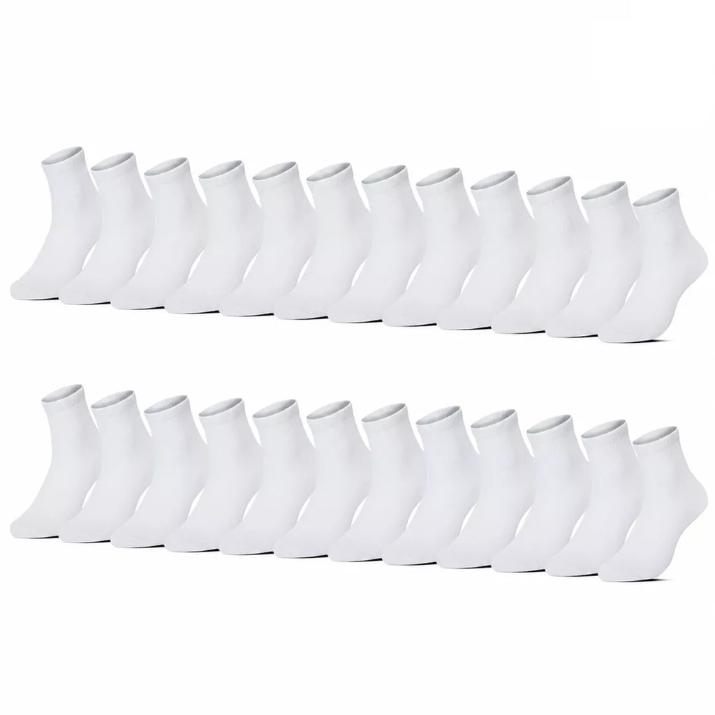 24pack billiga vita medelhöga strumpor för både män och kvinnor - unisex strumpor