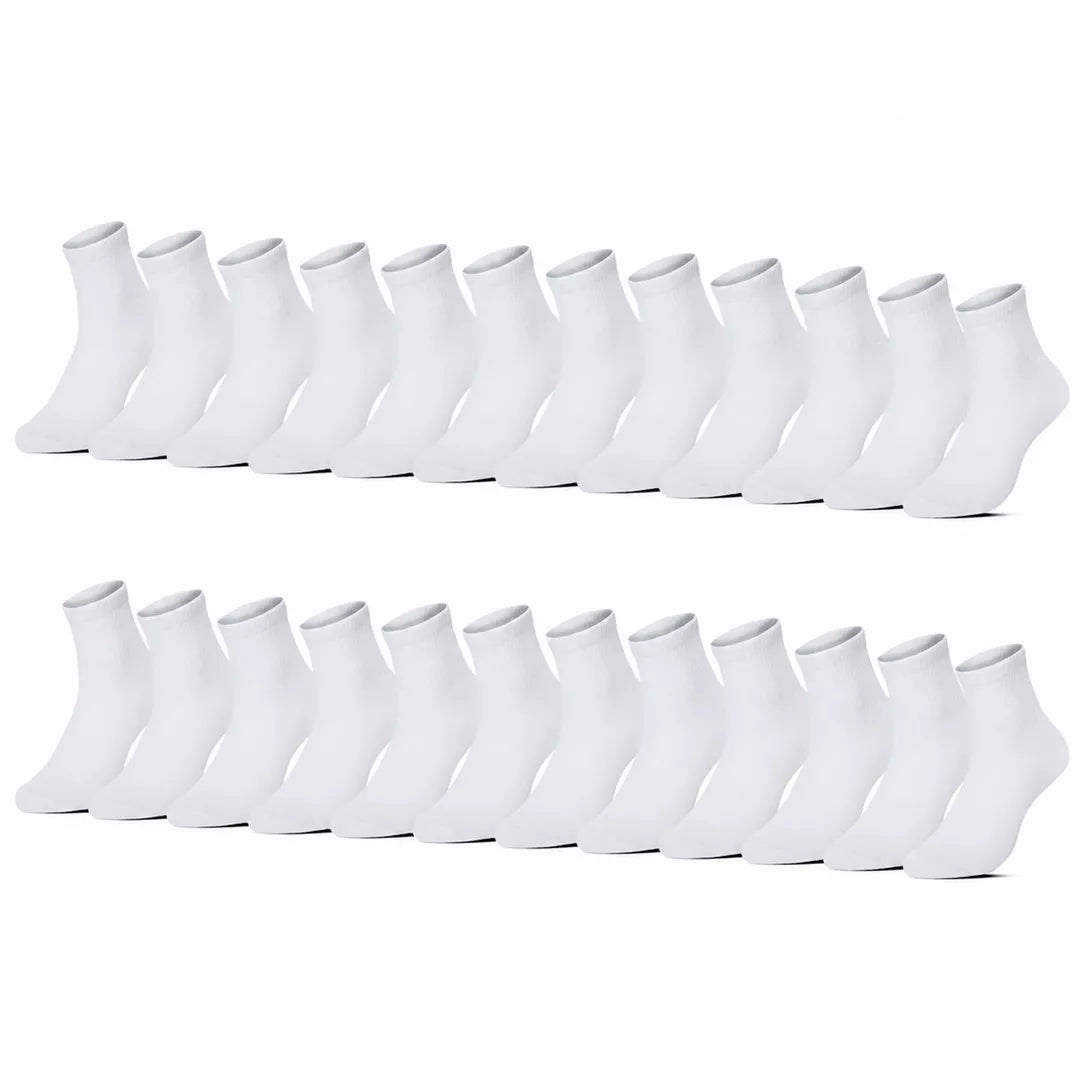 24pack billiga vita medelhöga strumpor för både män och kvinnor - unisex strumpor
