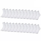 24pack billiga vita medelhöga strumpor för både män och kvinnor - unisex strumpor