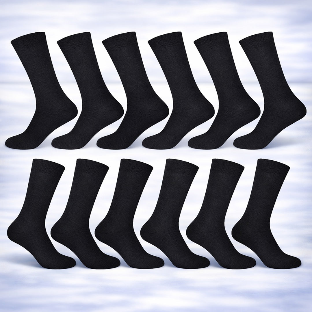 24-Pack klassiska svarta strumpor - Storpack Unisex strumpor - JHN Sport