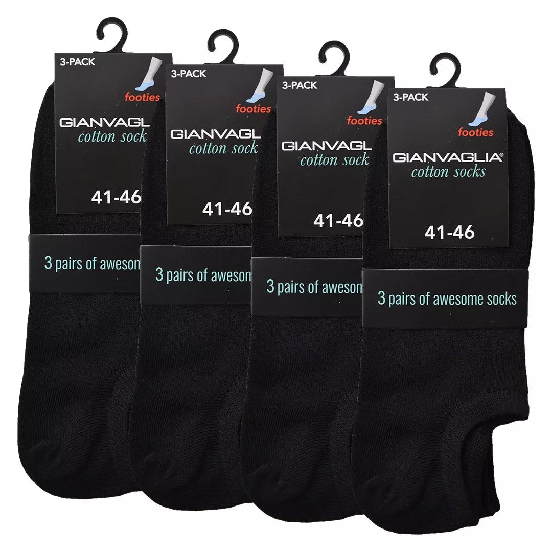 12-pack svarta billiga ankelstrumpor för dam och herr - flerpack strumpor
