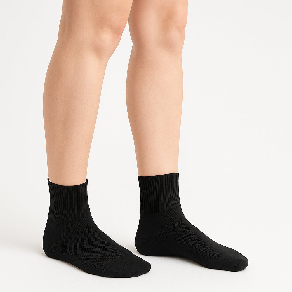 medelhöga svarta strumpor unisex benyson