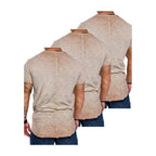 3-pack t-shirts herr beige bakifrån