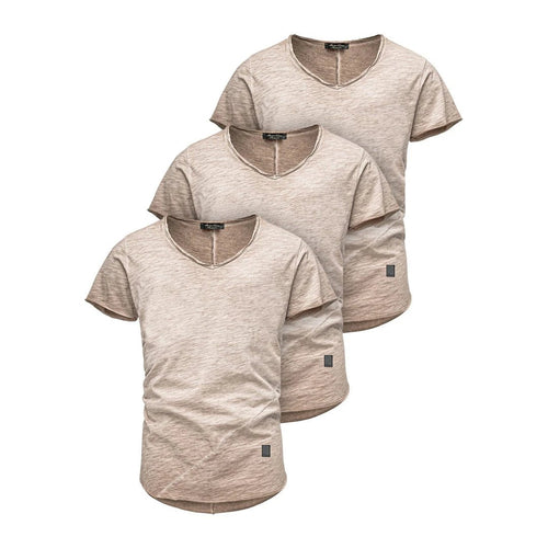 3-pack t-shirts herr beige