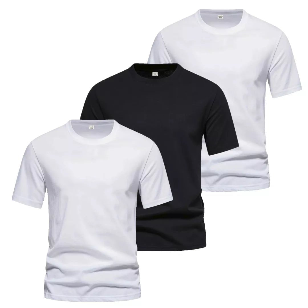 3-Pack Billiga T-Shirts Herr – 2 Vita & 1 Svart - JHN Sport